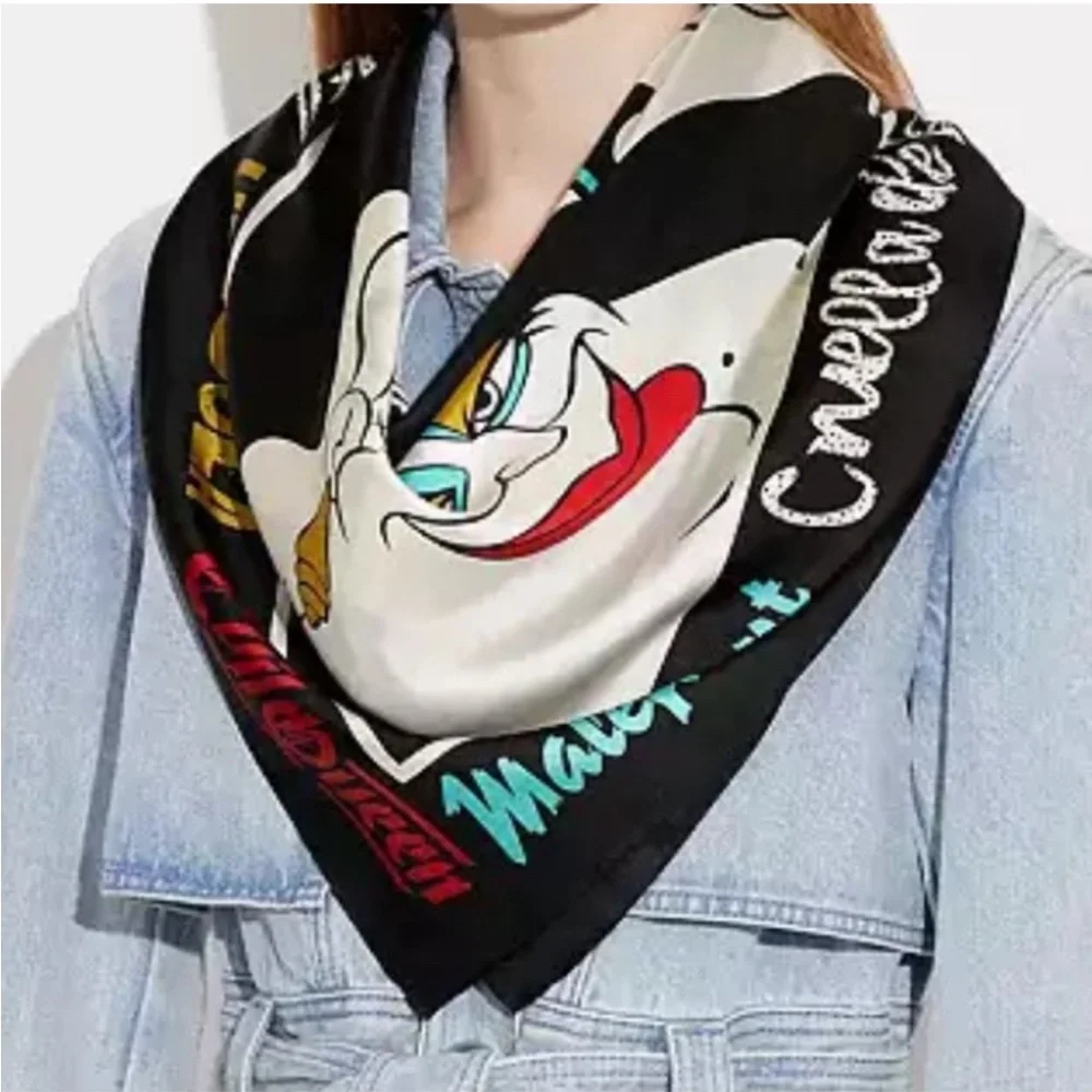 NWT Disney X Coach Villains Print
Silk Square Scarf - Picture 2 of 6
